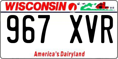 WI license plate 967XVR