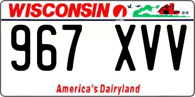 WI license plate 967XVV