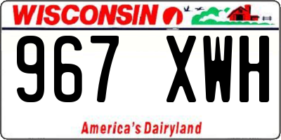 WI license plate 967XWH