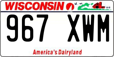 WI license plate 967XWM