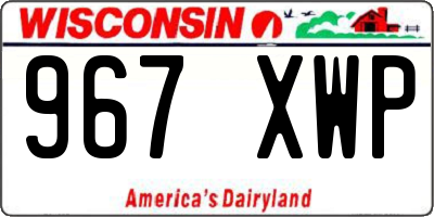 WI license plate 967XWP