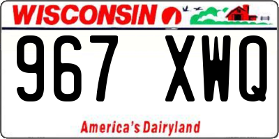 WI license plate 967XWQ