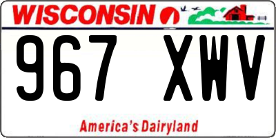 WI license plate 967XWV