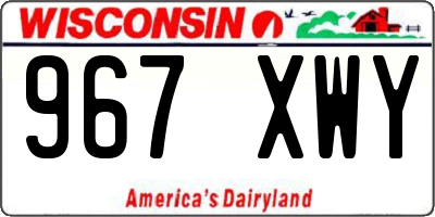 WI license plate 967XWY