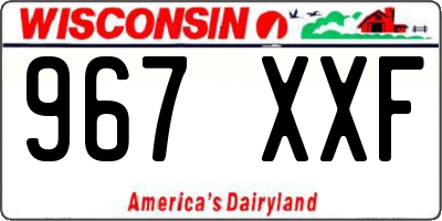 WI license plate 967XXF