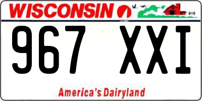 WI license plate 967XXI