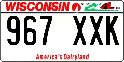 WI license plate 967XXK