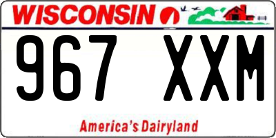WI license plate 967XXM