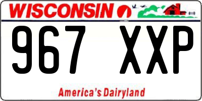 WI license plate 967XXP