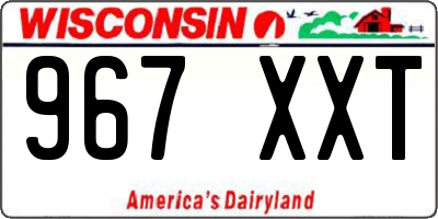 WI license plate 967XXT