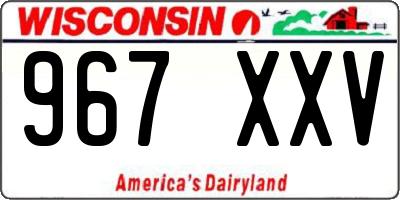 WI license plate 967XXV