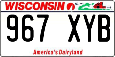 WI license plate 967XYB