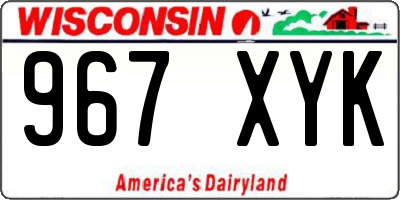 WI license plate 967XYK
