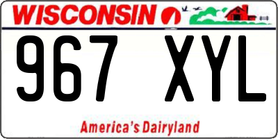 WI license plate 967XYL