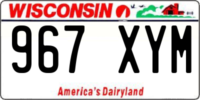 WI license plate 967XYM
