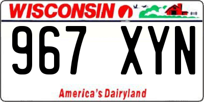 WI license plate 967XYN