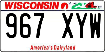 WI license plate 967XYW