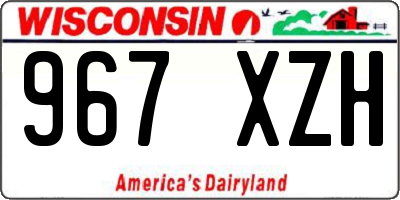 WI license plate 967XZH