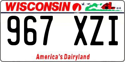 WI license plate 967XZI
