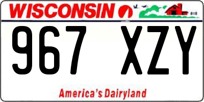 WI license plate 967XZY