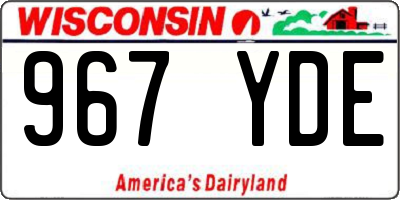 WI license plate 967YDE