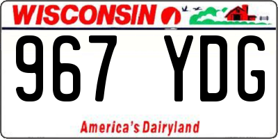 WI license plate 967YDG