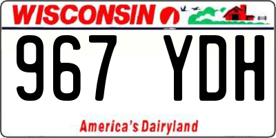 WI license plate 967YDH