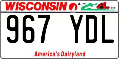 WI license plate 967YDL