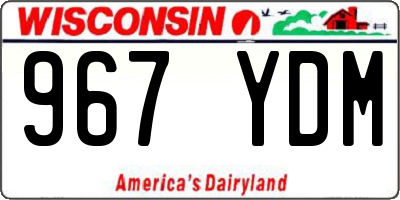 WI license plate 967YDM