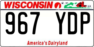 WI license plate 967YDP
