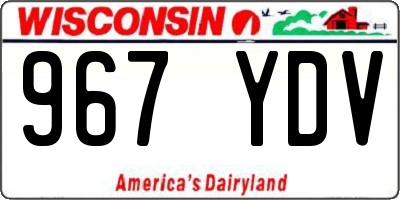 WI license plate 967YDV