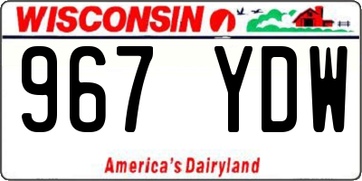 WI license plate 967YDW