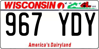 WI license plate 967YDY