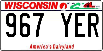 WI license plate 967YER
