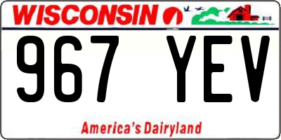 WI license plate 967YEV