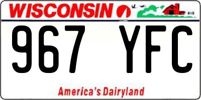 WI license plate 967YFC