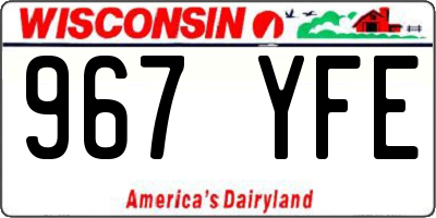 WI license plate 967YFE