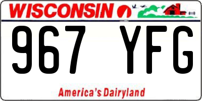 WI license plate 967YFG