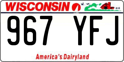WI license plate 967YFJ