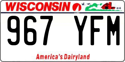 WI license plate 967YFM