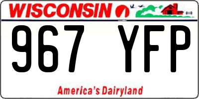 WI license plate 967YFP