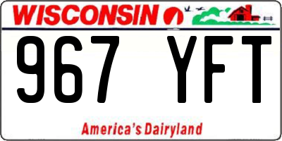 WI license plate 967YFT