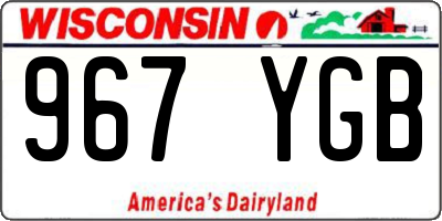 WI license plate 967YGB