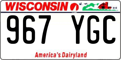 WI license plate 967YGC