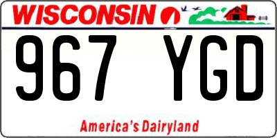 WI license plate 967YGD