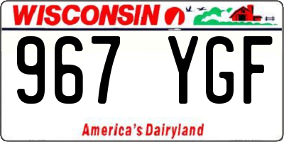 WI license plate 967YGF
