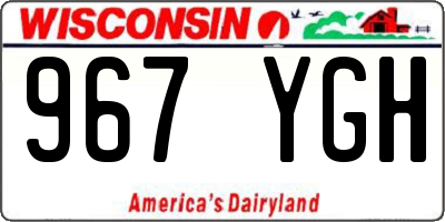 WI license plate 967YGH