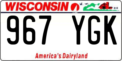 WI license plate 967YGK