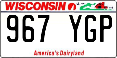 WI license plate 967YGP
