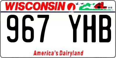 WI license plate 967YHB